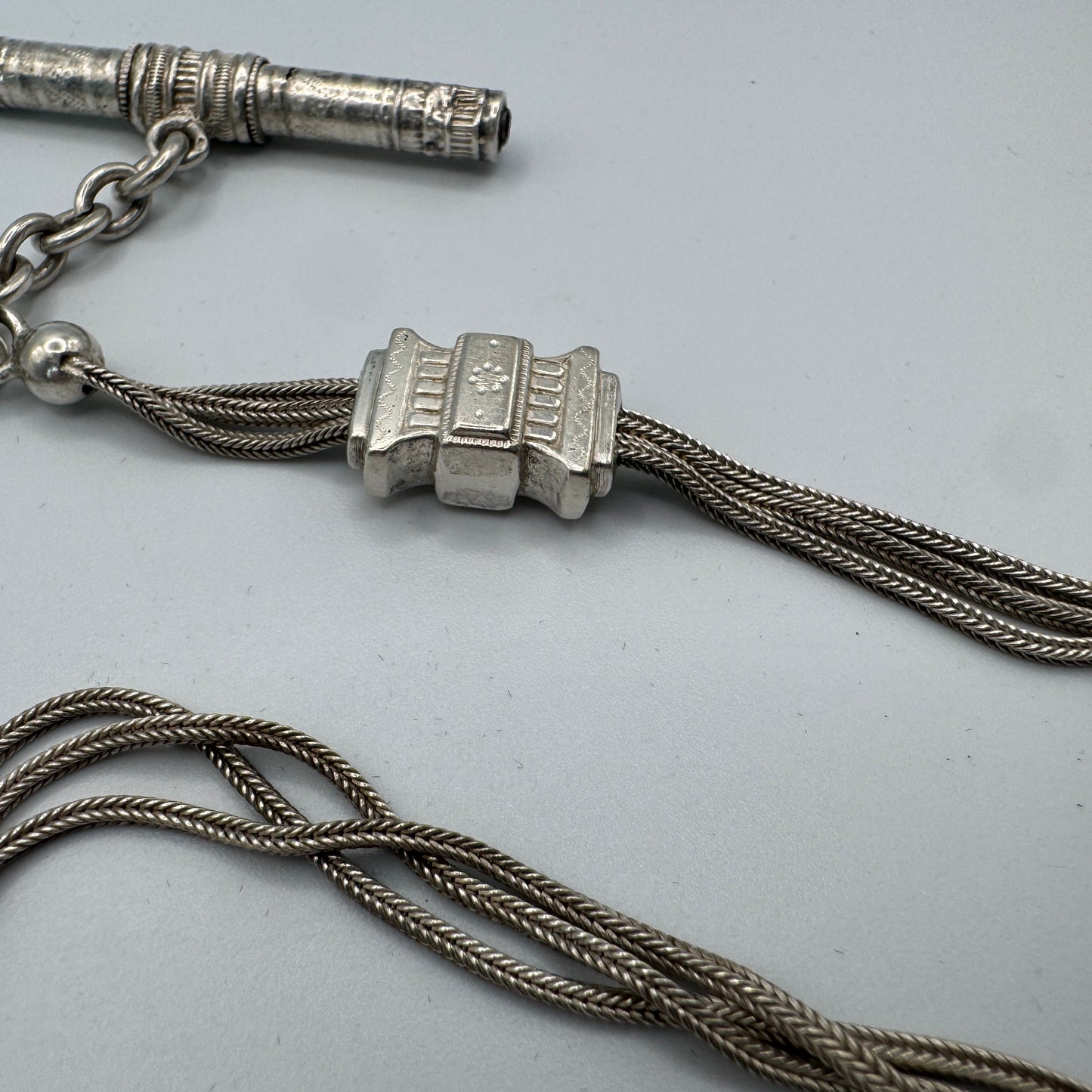 Châtelaine de montre à gousset XIXeme - argent massif