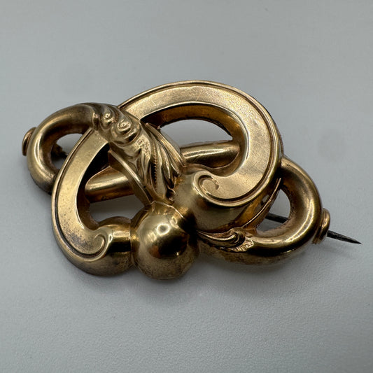 Broche ancienne vers 1900 - plaqué or