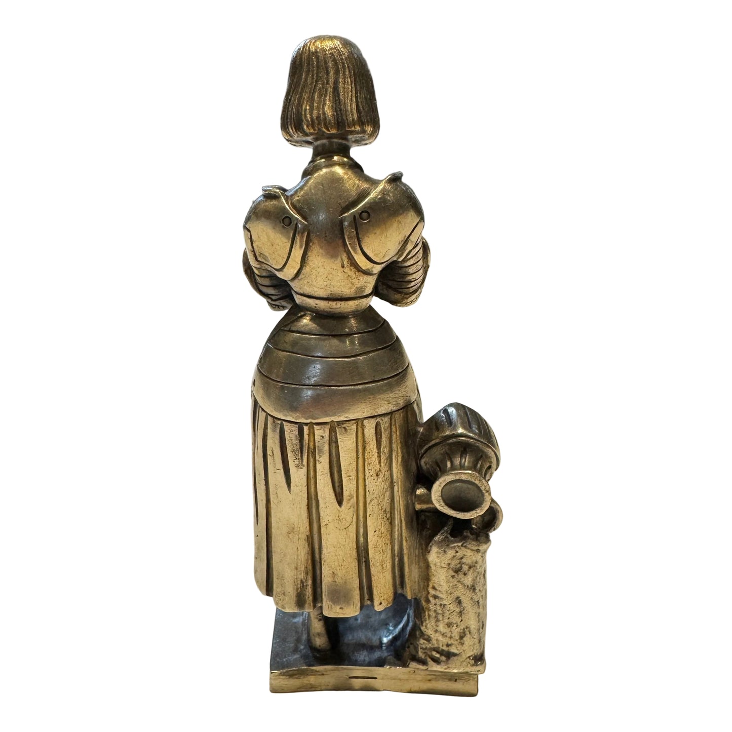 Sculpture en bronze argenté « Jeanne d’arc »