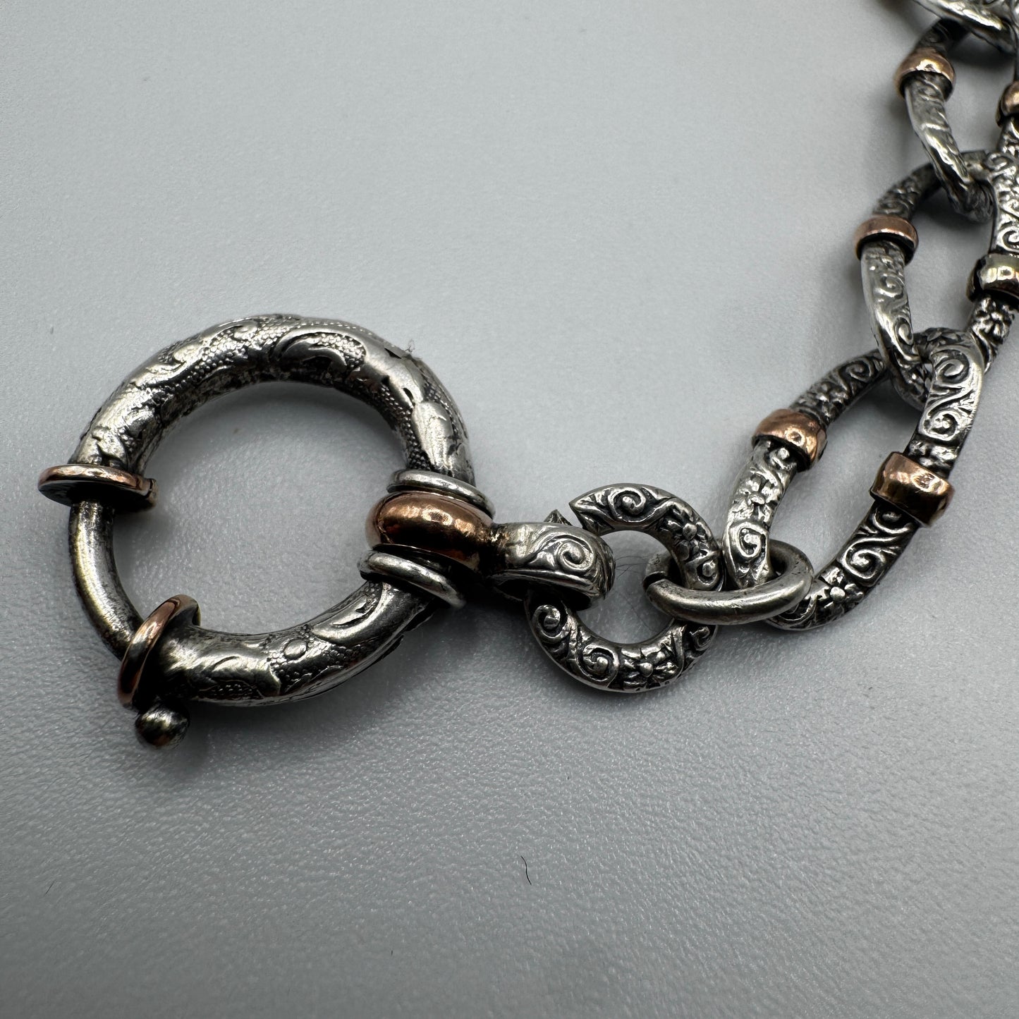 Chaine de montre à gousset ancienne - argent massif