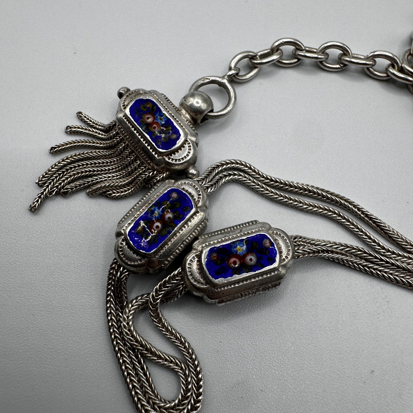 Châtelaine de montre à gousset XIXeme - argent massif