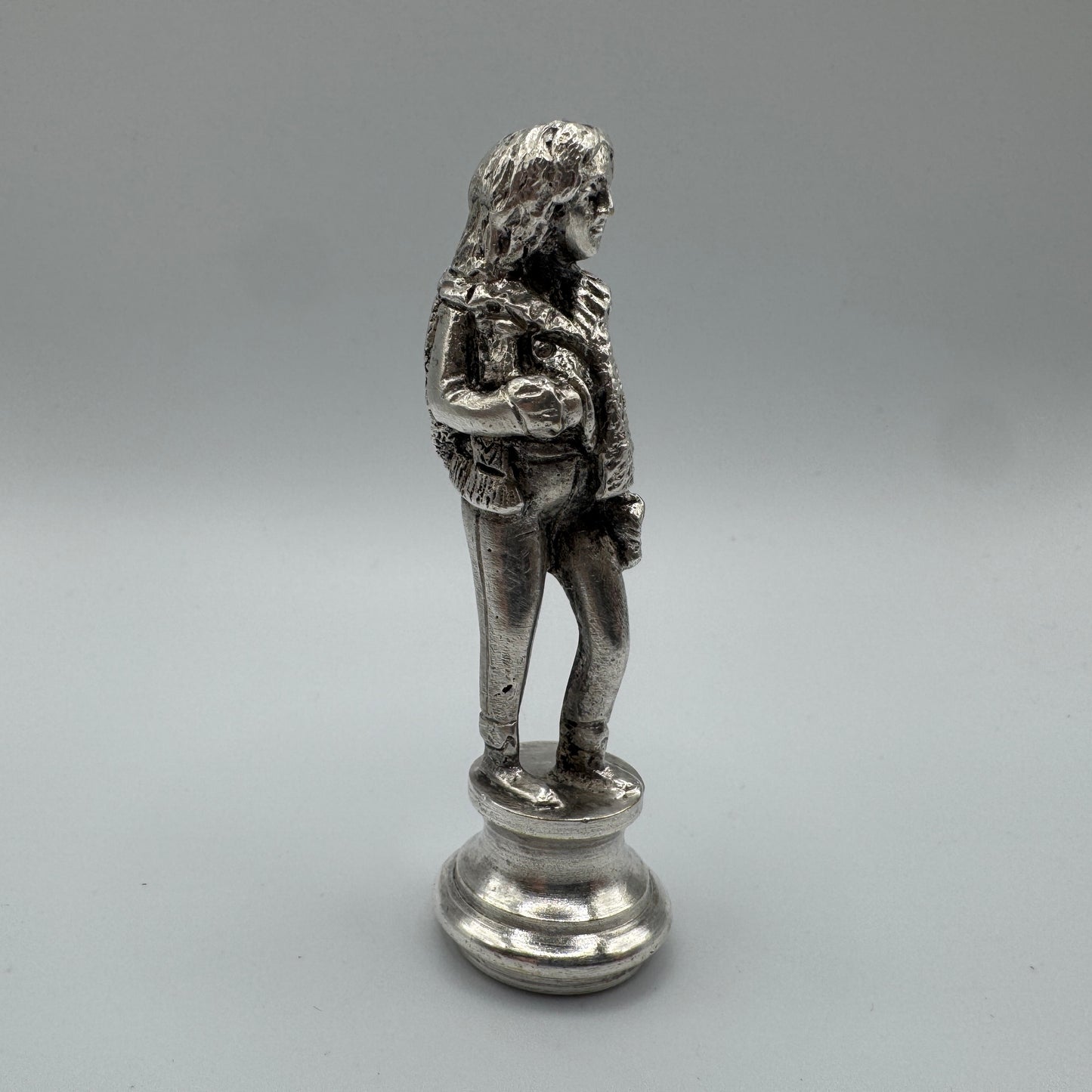 Cachet Sceau ancien vers 1900 - « gentilhomme » - bronze argenté