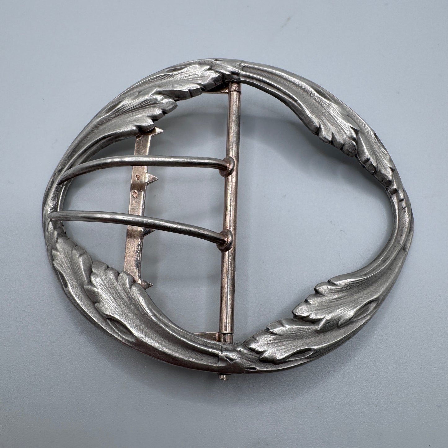 Boucle de ceinture ancienne en argent - Art Nouveau