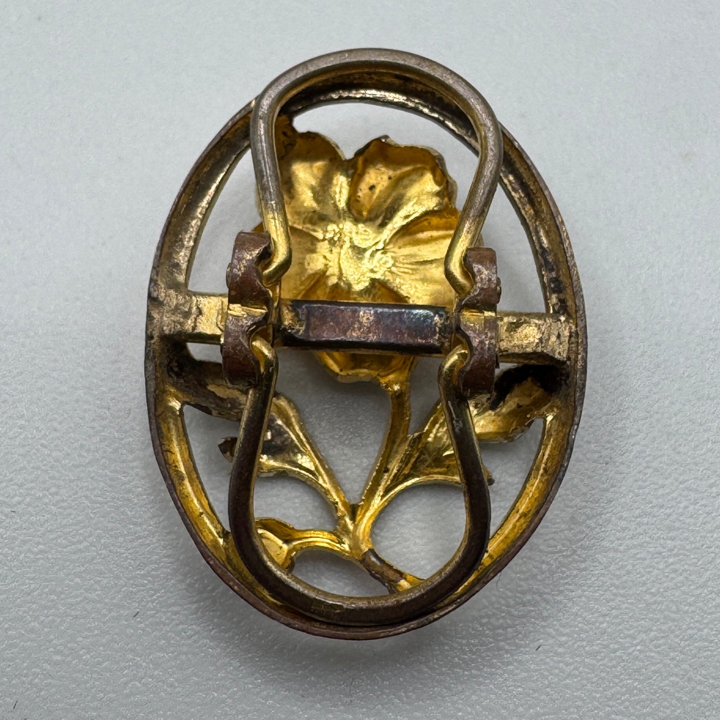 Passant de sautoir Art Nouveau - métal doré