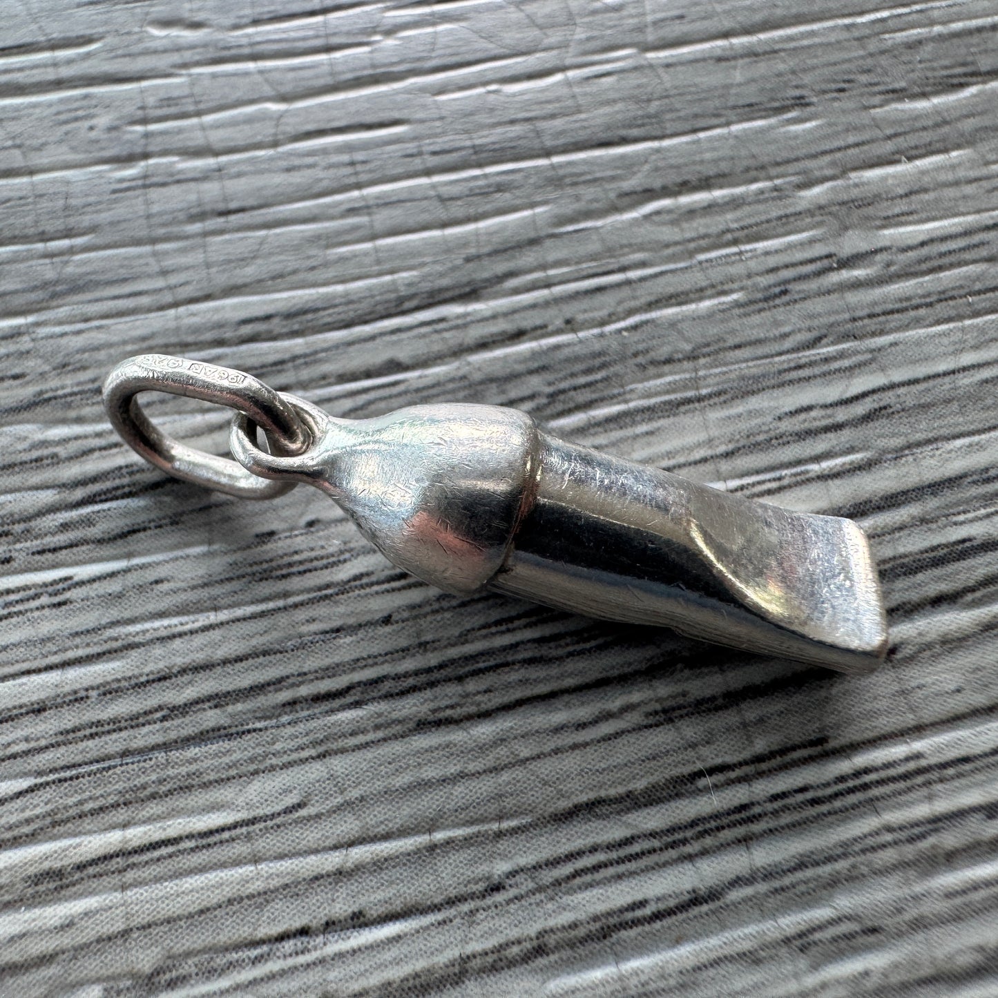 Pendentif breloque « sifflet » - argent massif