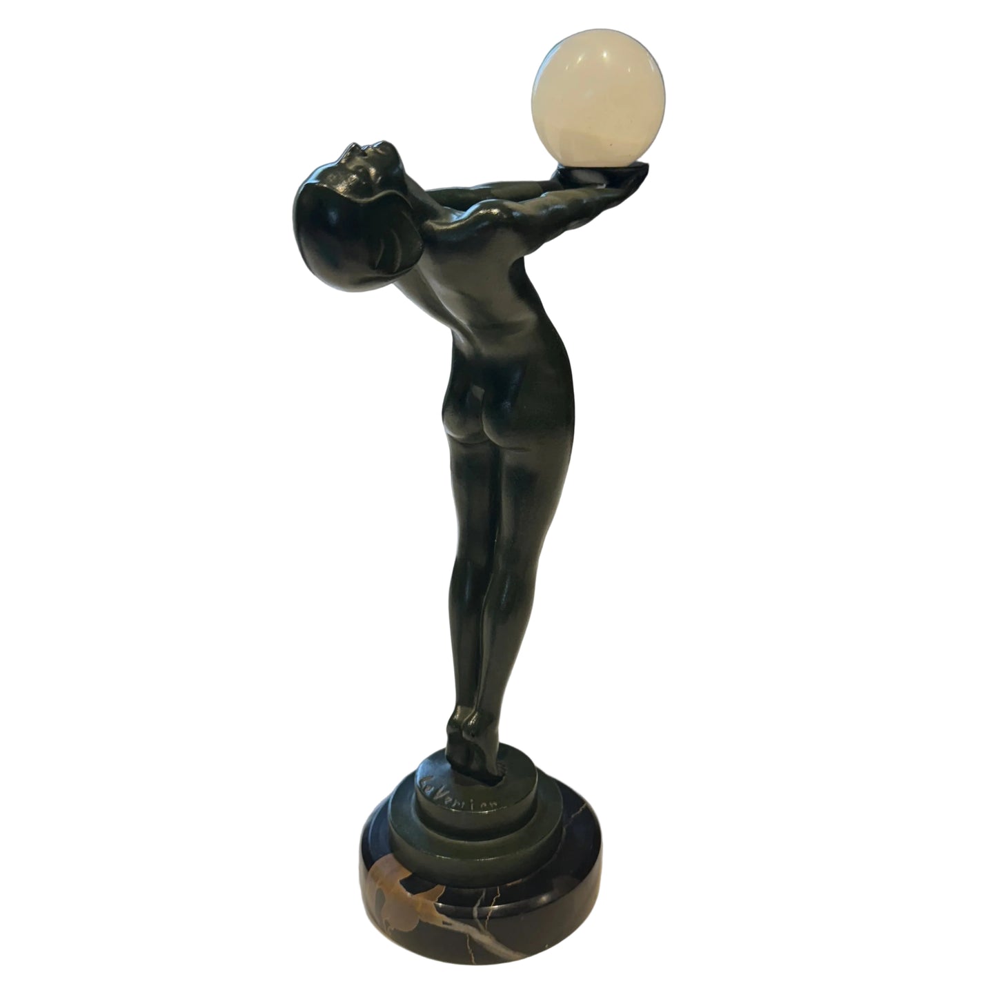 MAX LE VERRIER sculpture en fonte d'art modèle « Lueur » Art Déco 1930