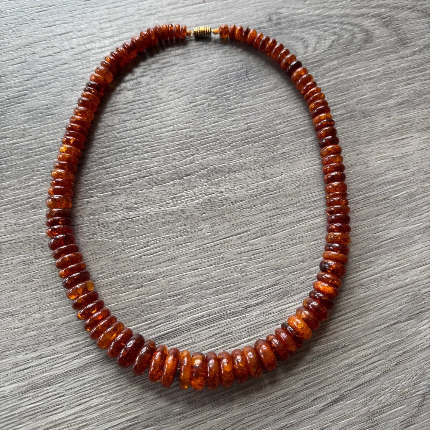 Grand Collier vintage en ambre