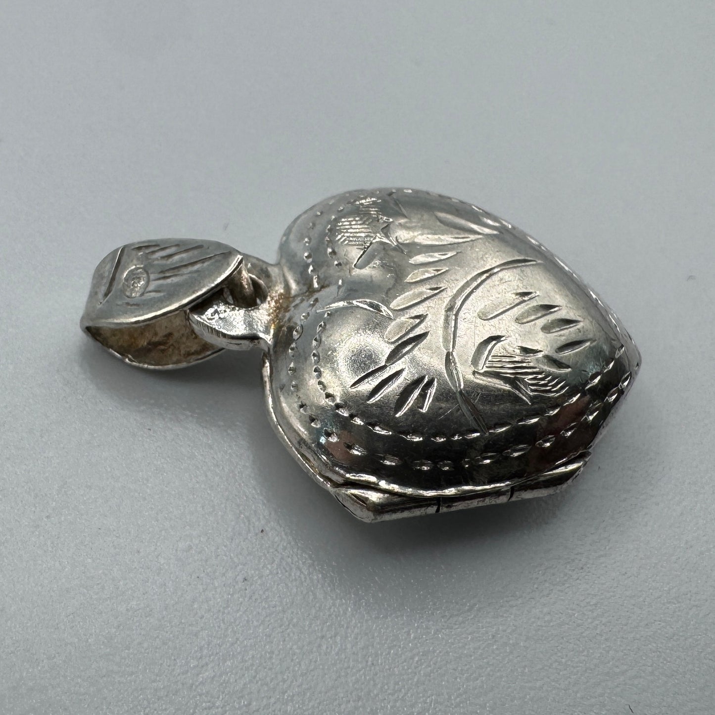 Petit Pendentif « cœur » - porte photo ou relique - argent