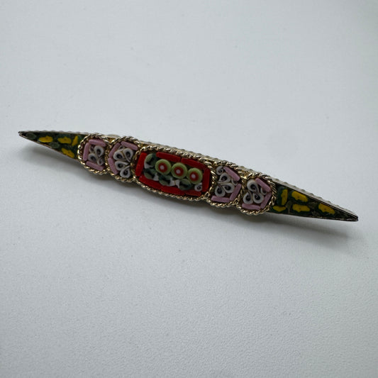 Broche vintage - micro mosaïques