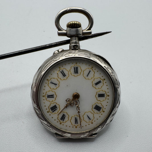 Montre de col à gousset Ancienne en argent
