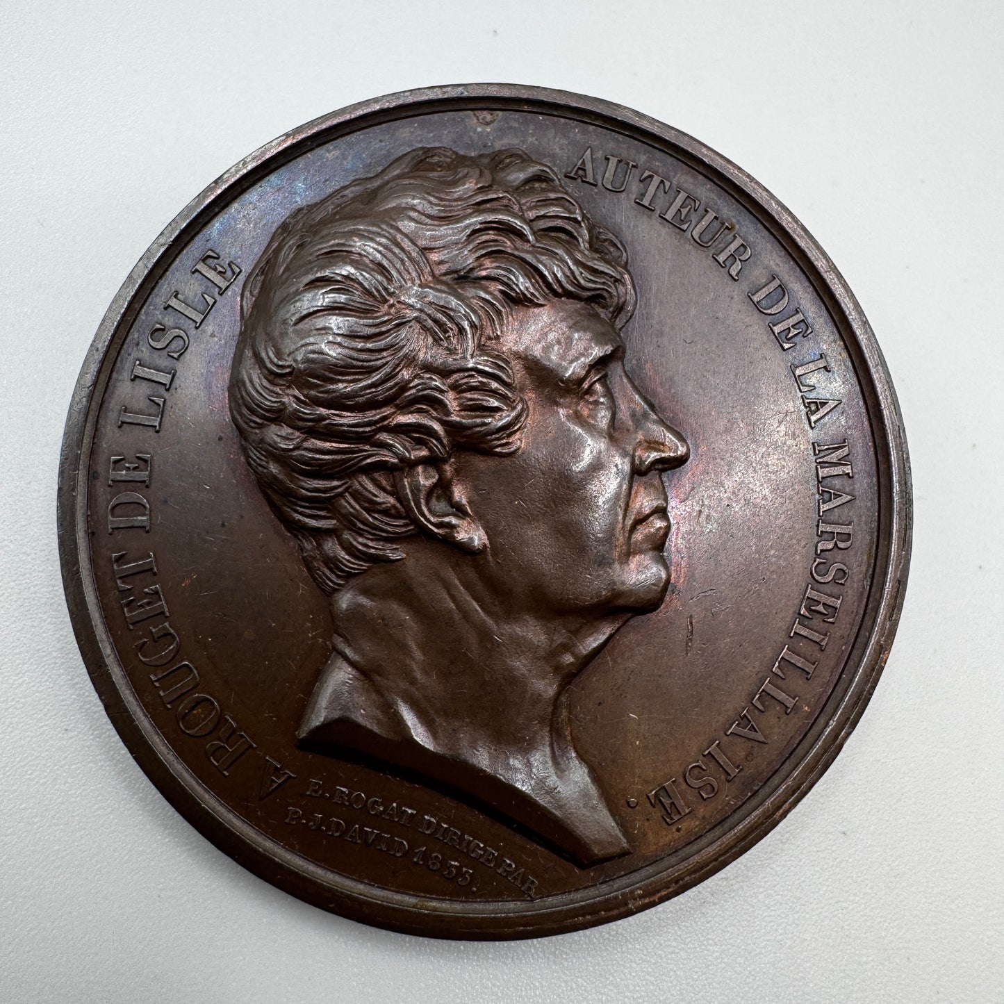 Médaille artistique 1833 en cuivre « Rouget de Lisle - La Marseillaise »