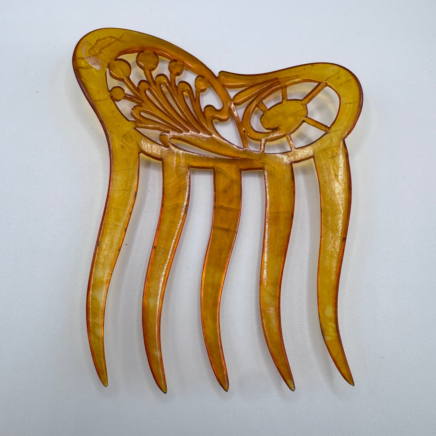 Petit Peigne à cheveux art deco - celluloïd