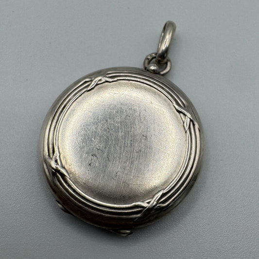 Pendentif ancien porte photo ou relique - Argent massif