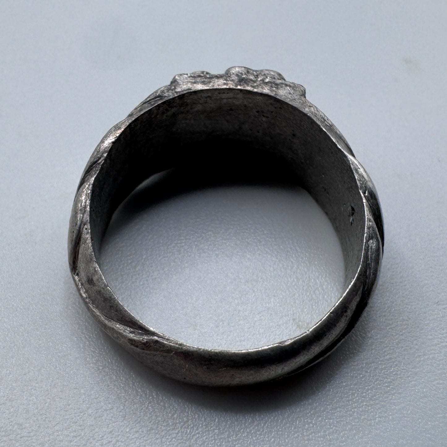 Bague artisanat de tranchée 1914-1918 « trèfle à 4 feuilles »