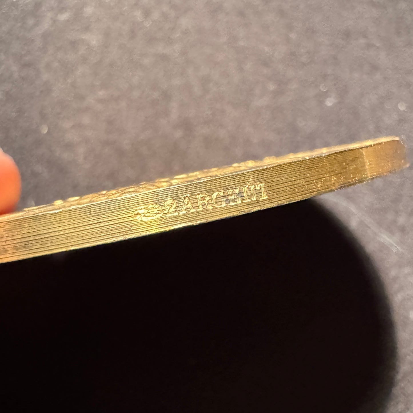 Médaille ancienne en vermeil « Marianne et la Semeuse » par Alphée Dubois