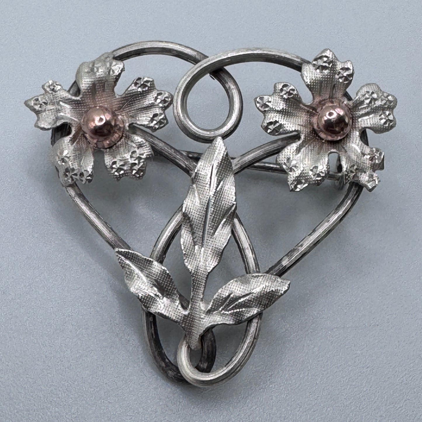 Broche ancienne Art Nouveau en en argent - vers 1900