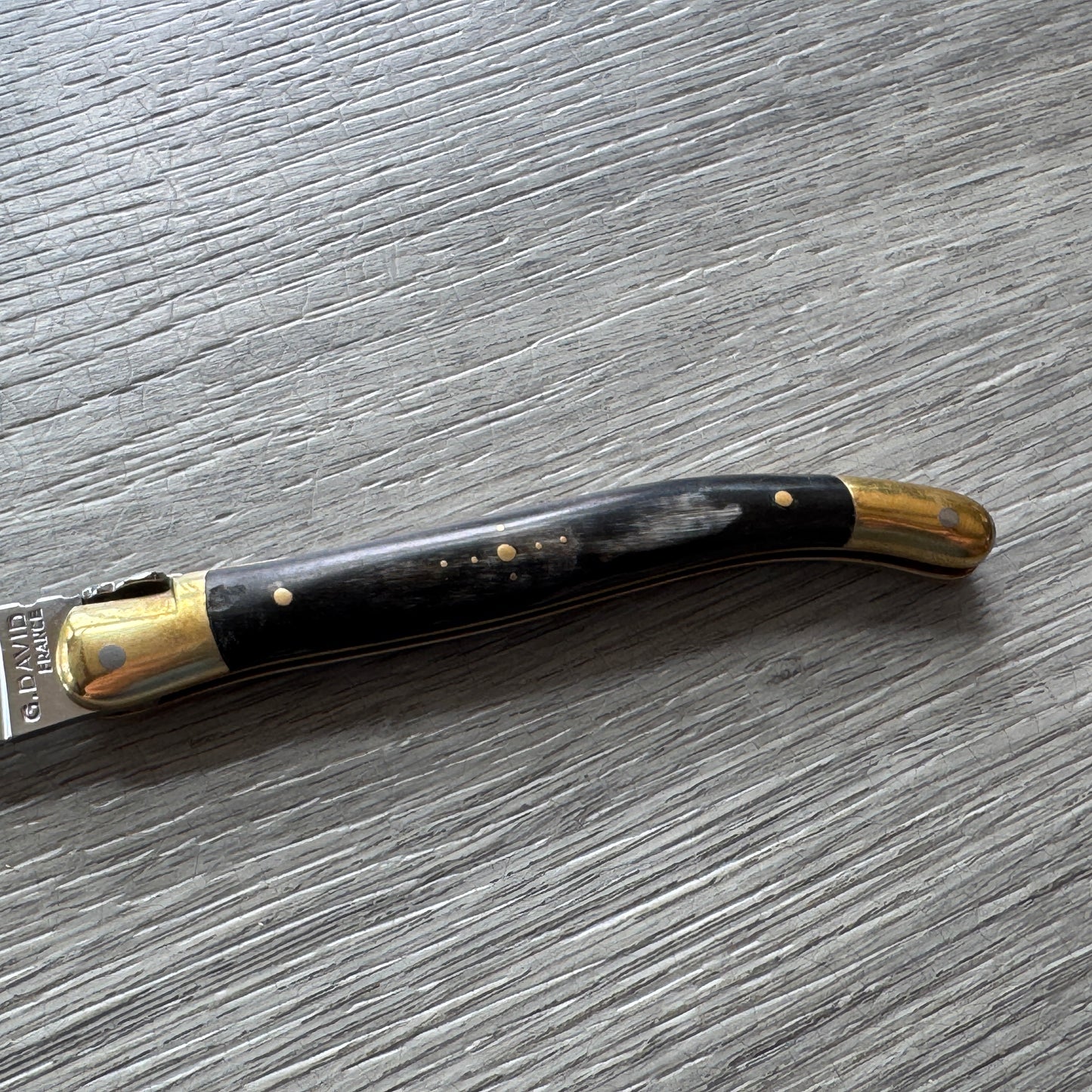 Couteau pliant laguiole G. David extra arbalète - Corne