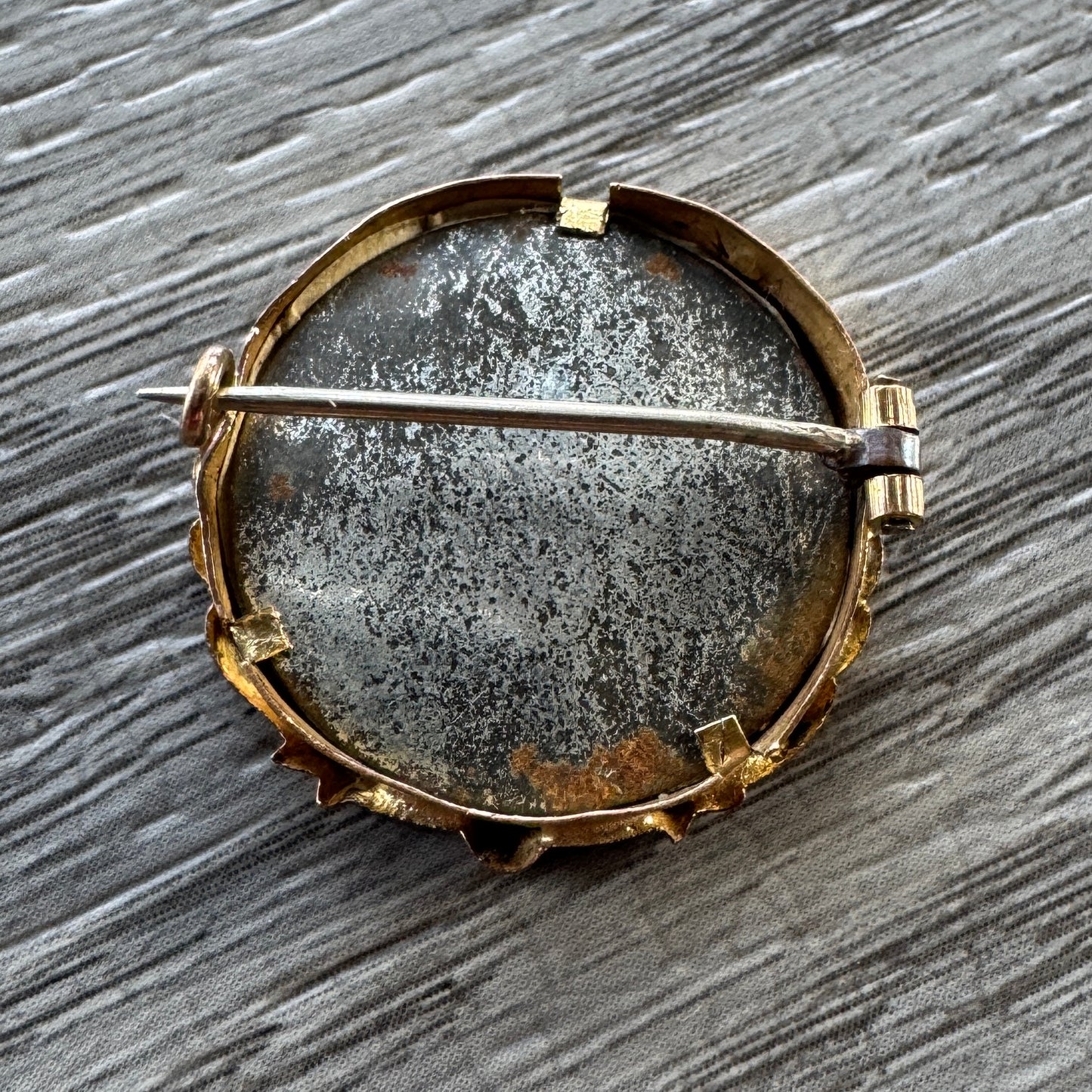Broche ancienne vers 1900 « porte photo » - plaqué or