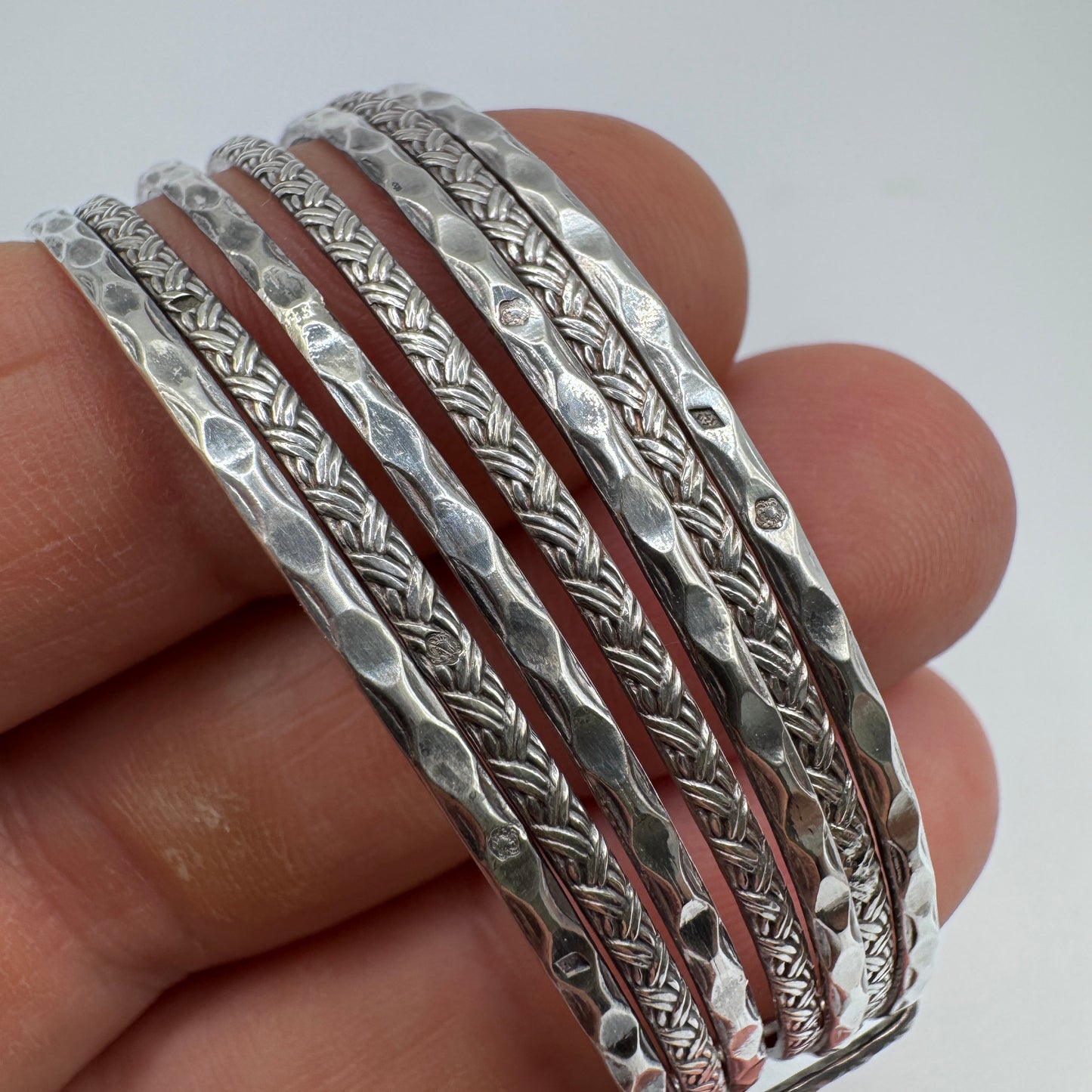 Bracelet ancien « semainier » argent massif