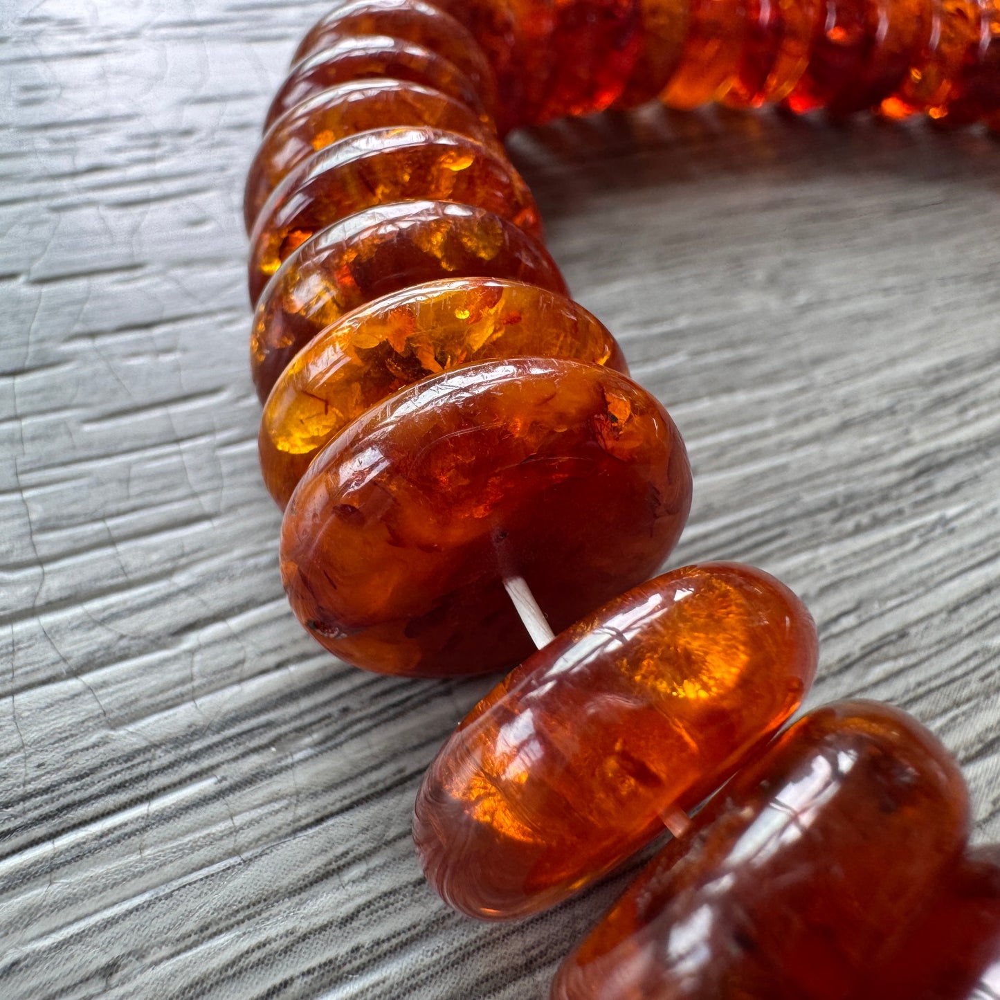 Grand Collier vintage en ambre