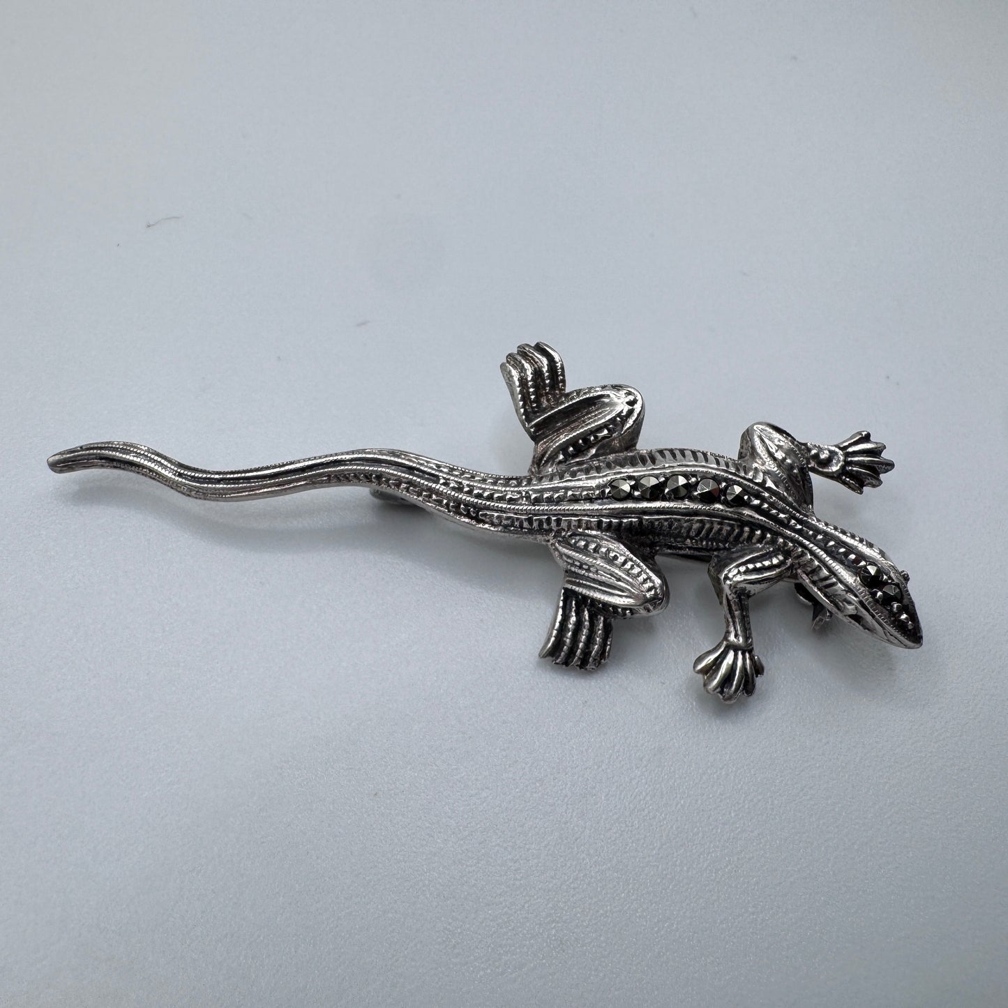 Broche Ancienne « lézard » - argent massif