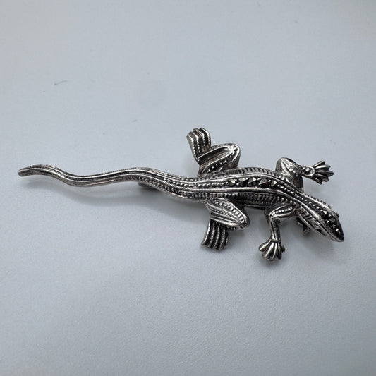 Broche Ancienne « lézard » - argent massif