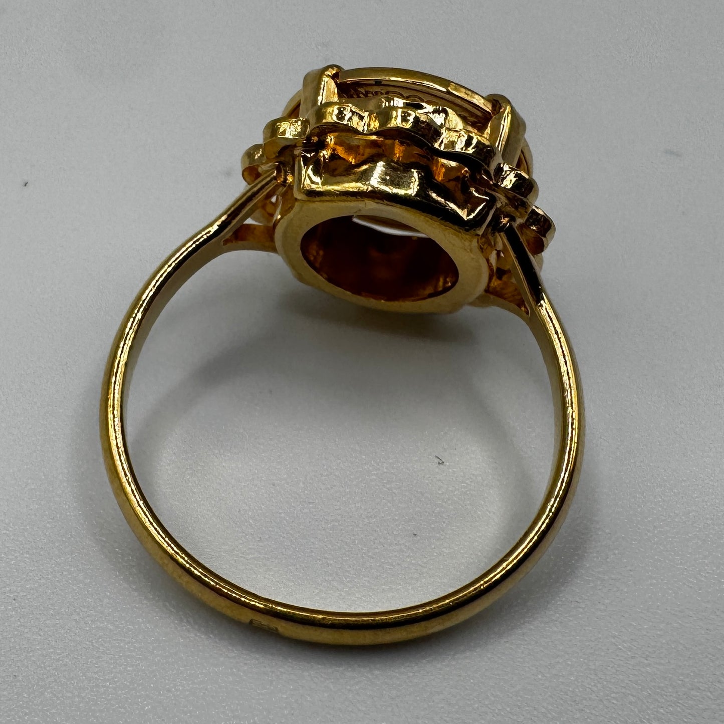 Bague en plaqué or - imitation monnaie dos pesos