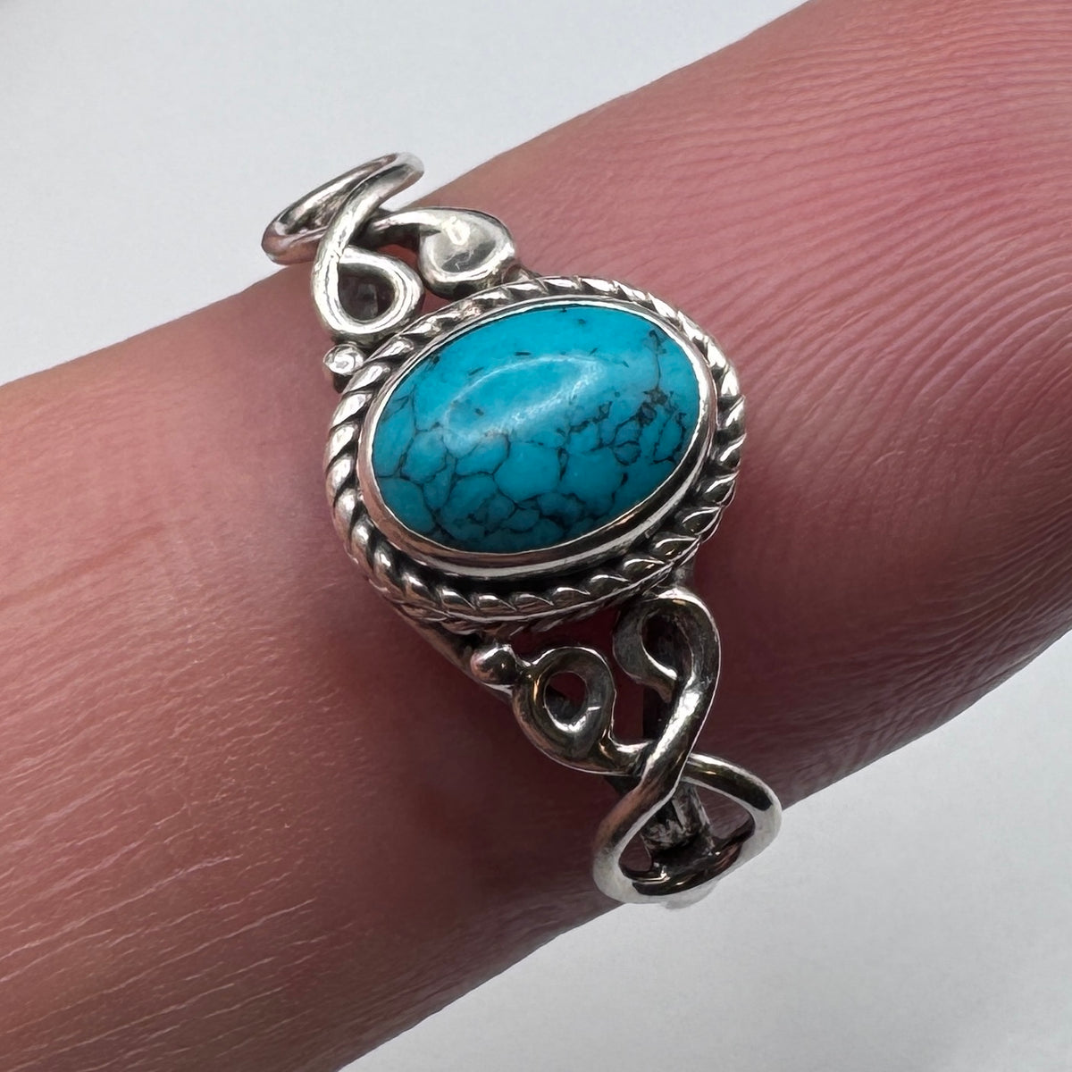 Bague en argent et turquoise