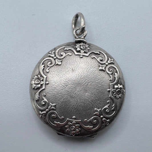 Pendentif ancien porte photo ou relique - Argent massif