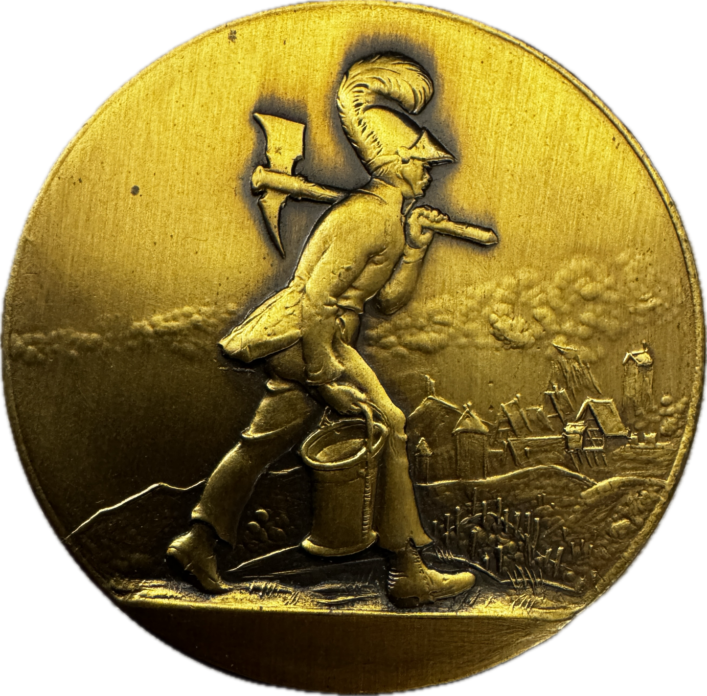 Médaille artistique en bronze « 150e anniversaire - sapeurs pompiers ville de Munster »