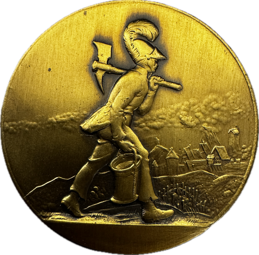 Médaille artistique en bronze « 150e anniversaire - sapeurs pompiers ville de Munster »