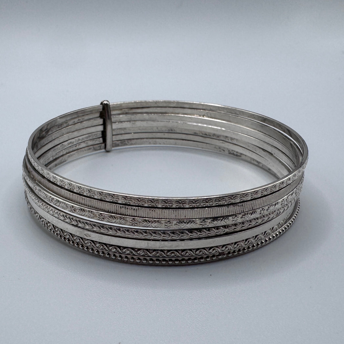Bracelet ancien « semainier » argent massif