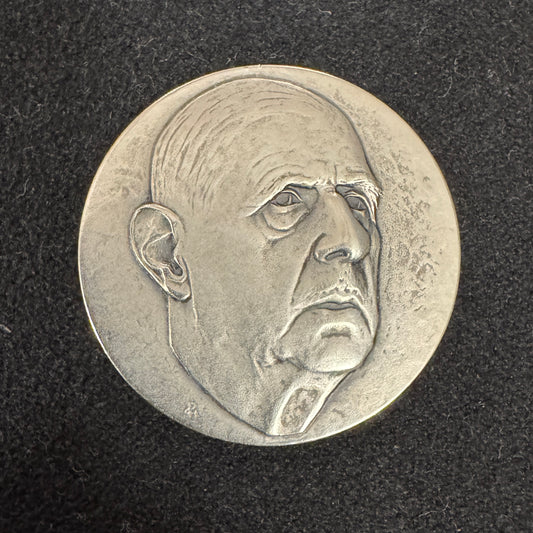 Médaille ancienne en argent - « Charles de Gaulle »