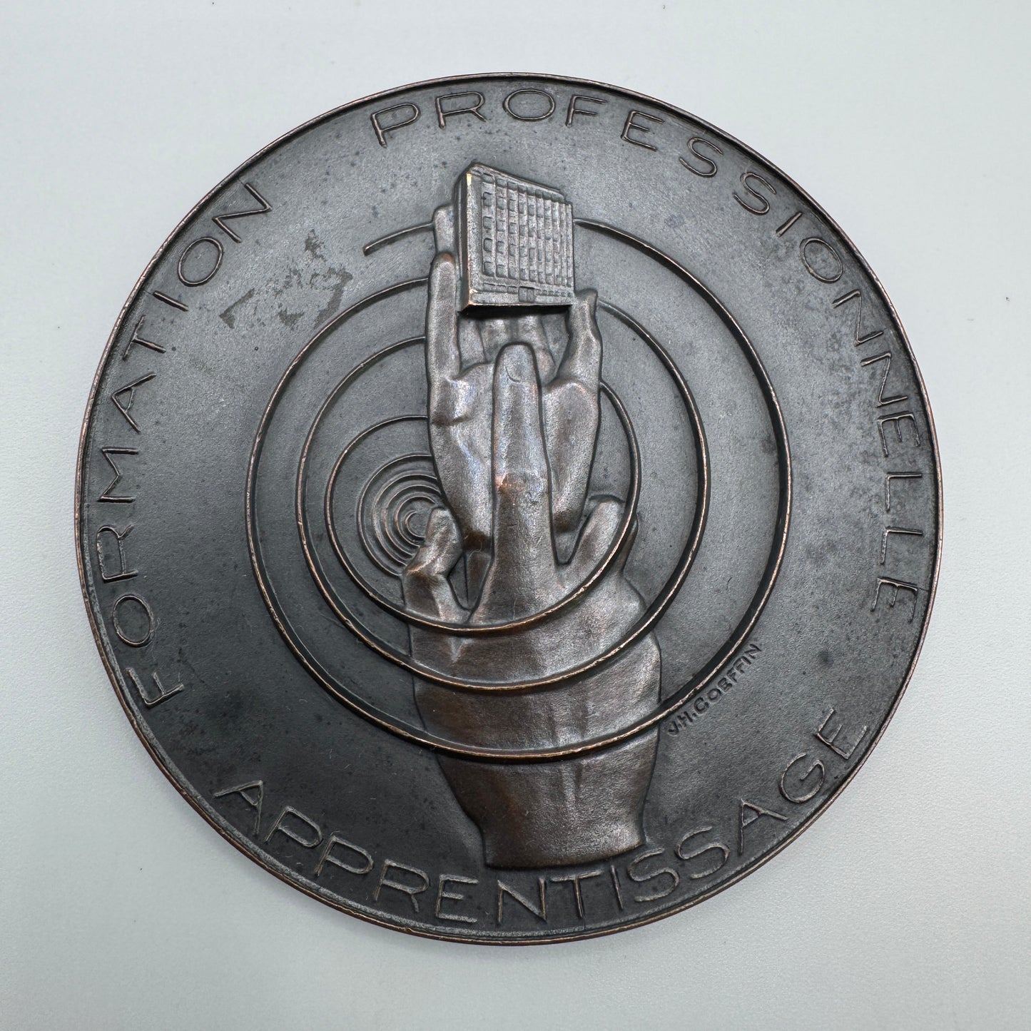 Médaille artistique ancienne en bronze « fédération nationale du Bâtiment »