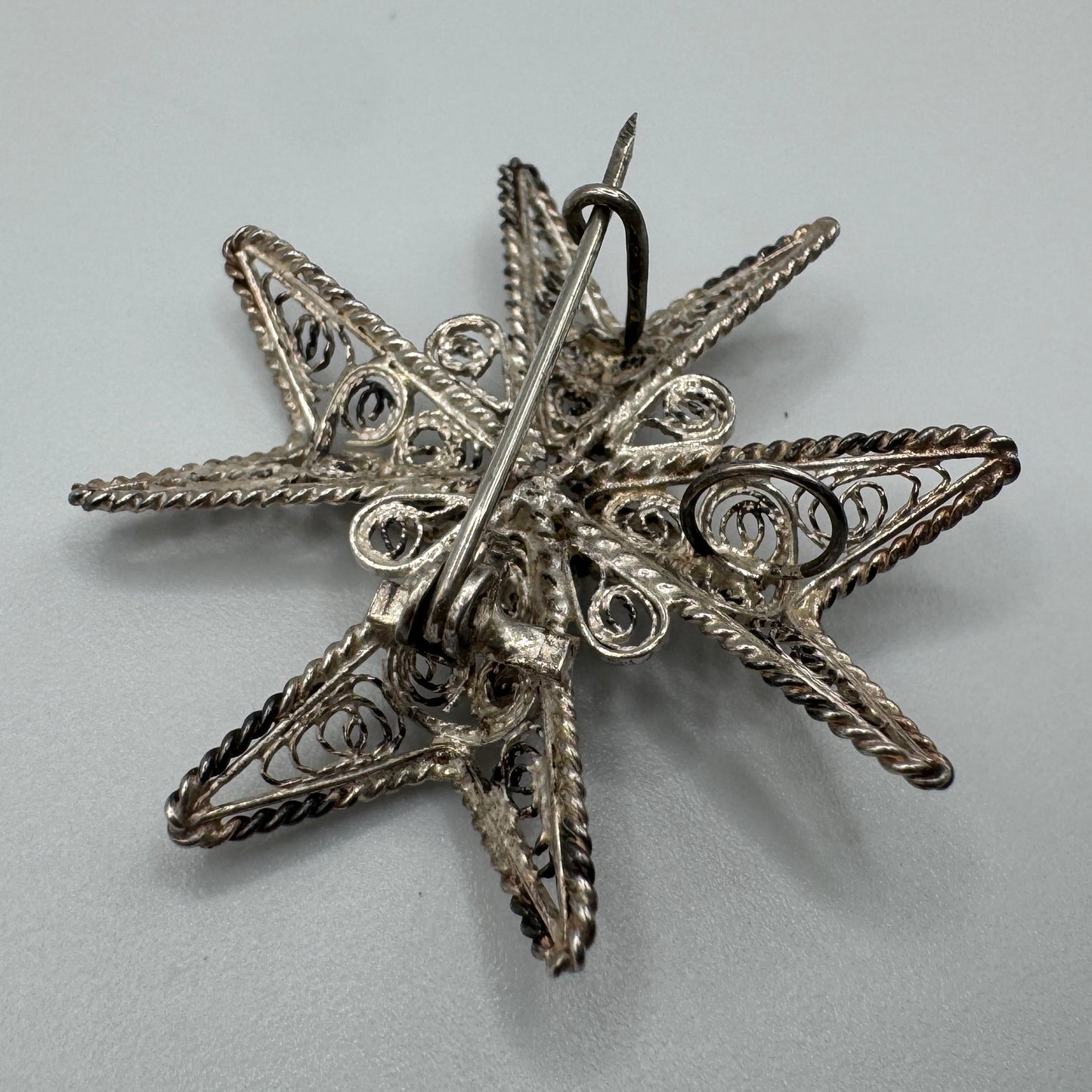 Broche vintage « croix de Malte » - argent massif