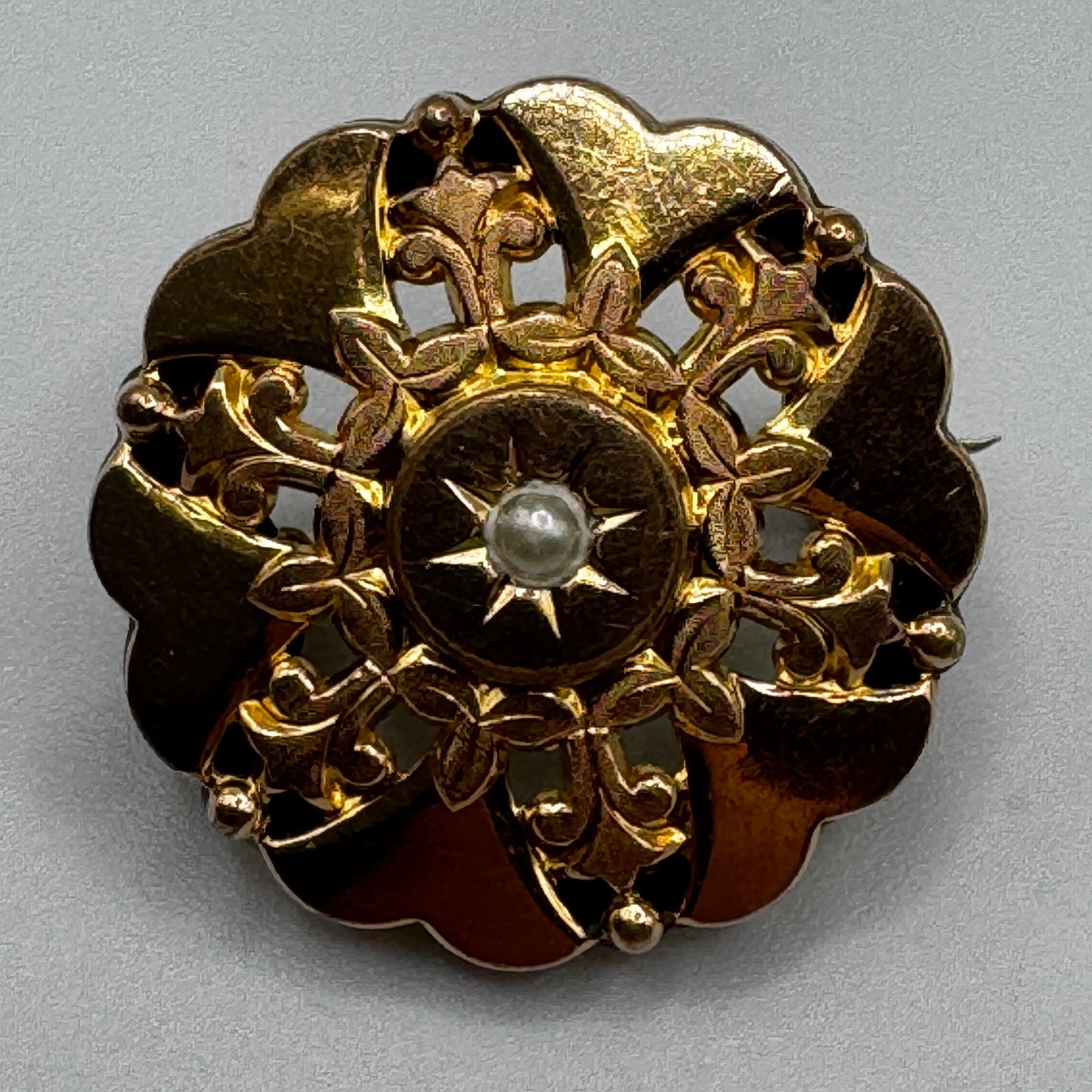 Broche ancienne vers 1900 - plaqué or