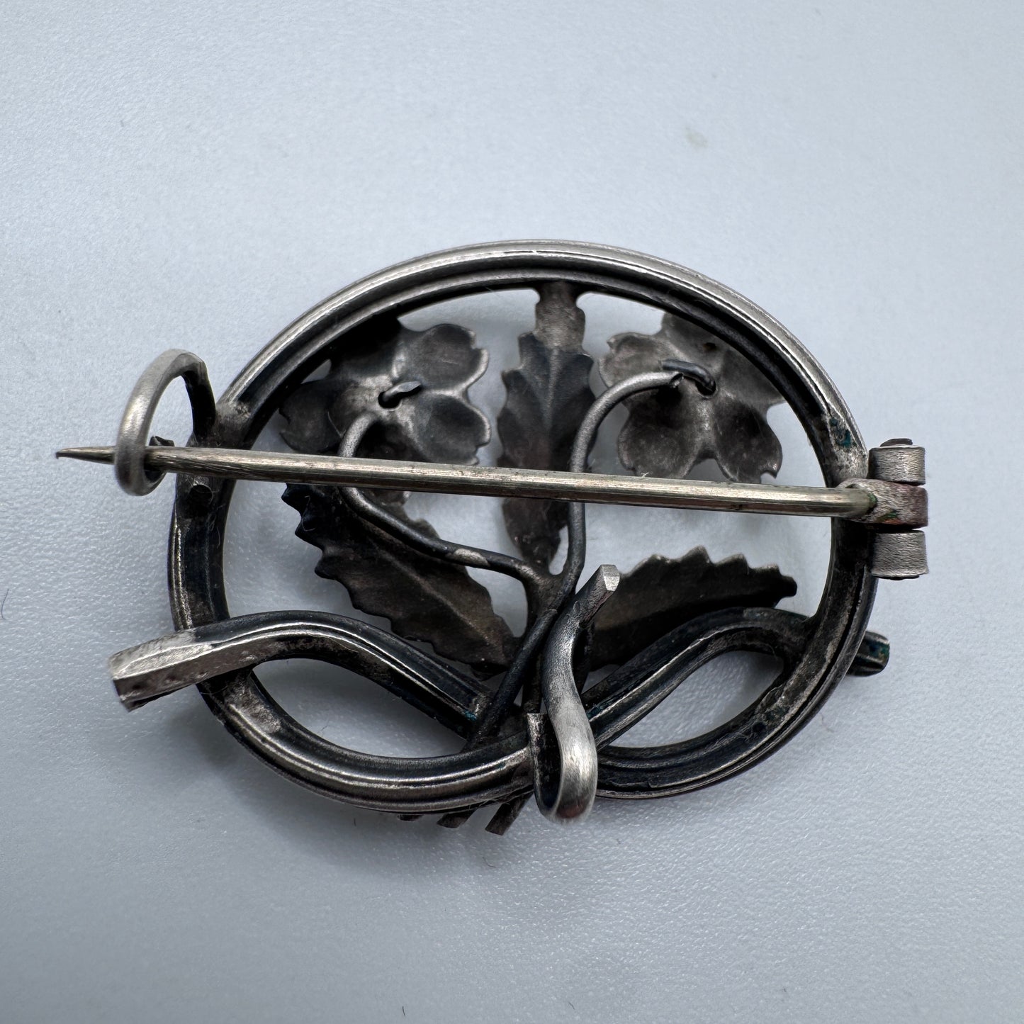 Broche ancienne Art Nouveau en en argent - vers 1900