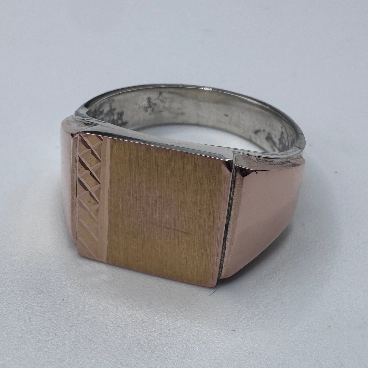 Superbe chevalière ancienne - argent et or