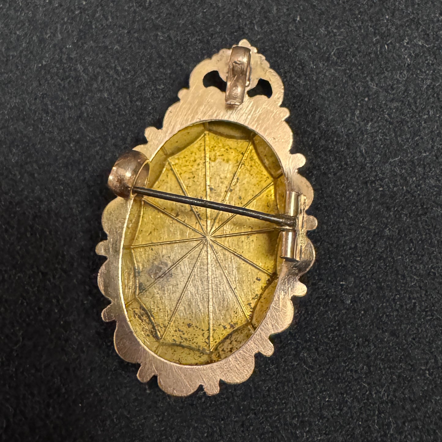 Broche ancienne plaqué or vers 1900