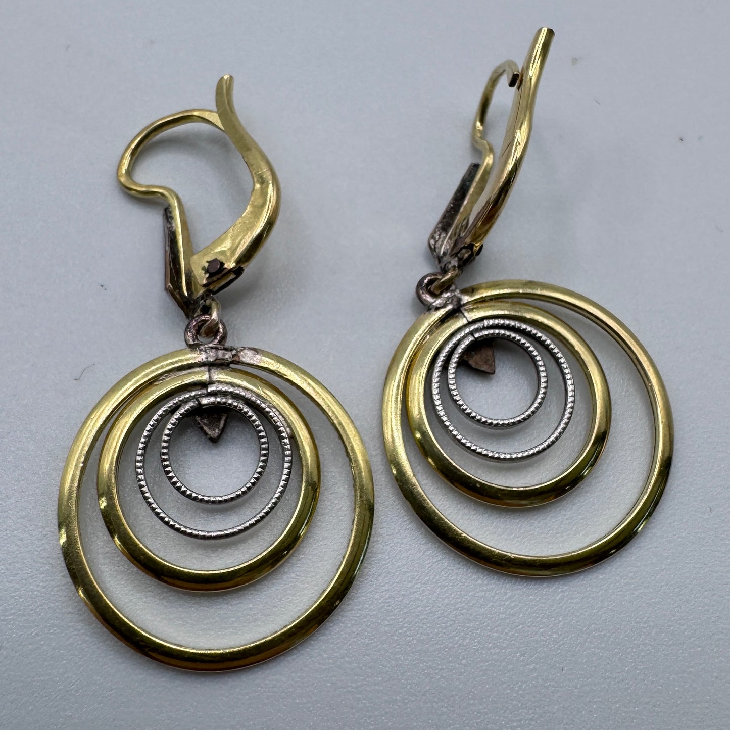 Boucles d’oreilles anciennes Art Deco - plaqué or