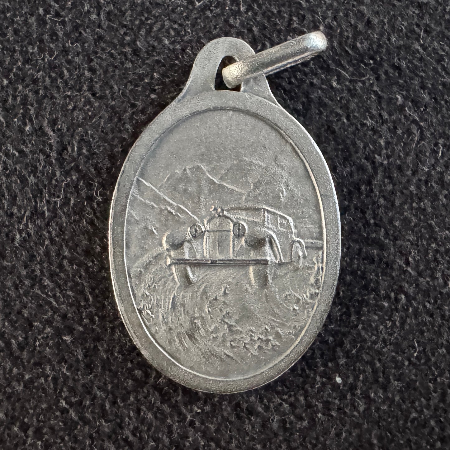 Médaille religieuse ancienne en argent « Saint Christophe »