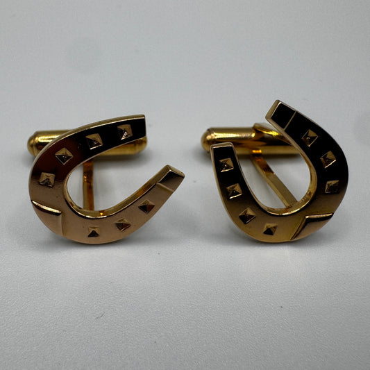 Boutons de manchettes « fer à cheval » - plaqué or Murat