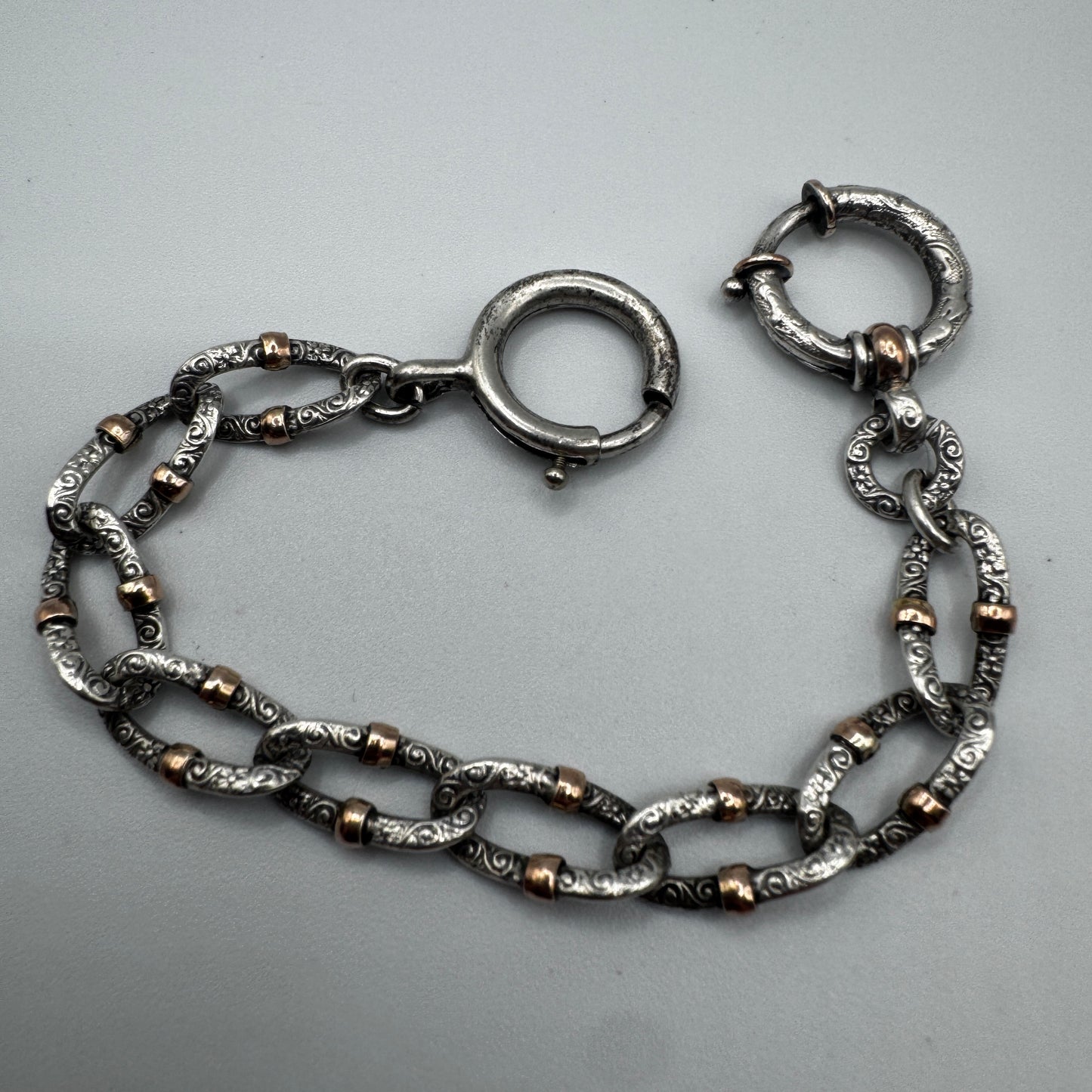 Chaine de montre à gousset ancienne - argent massif