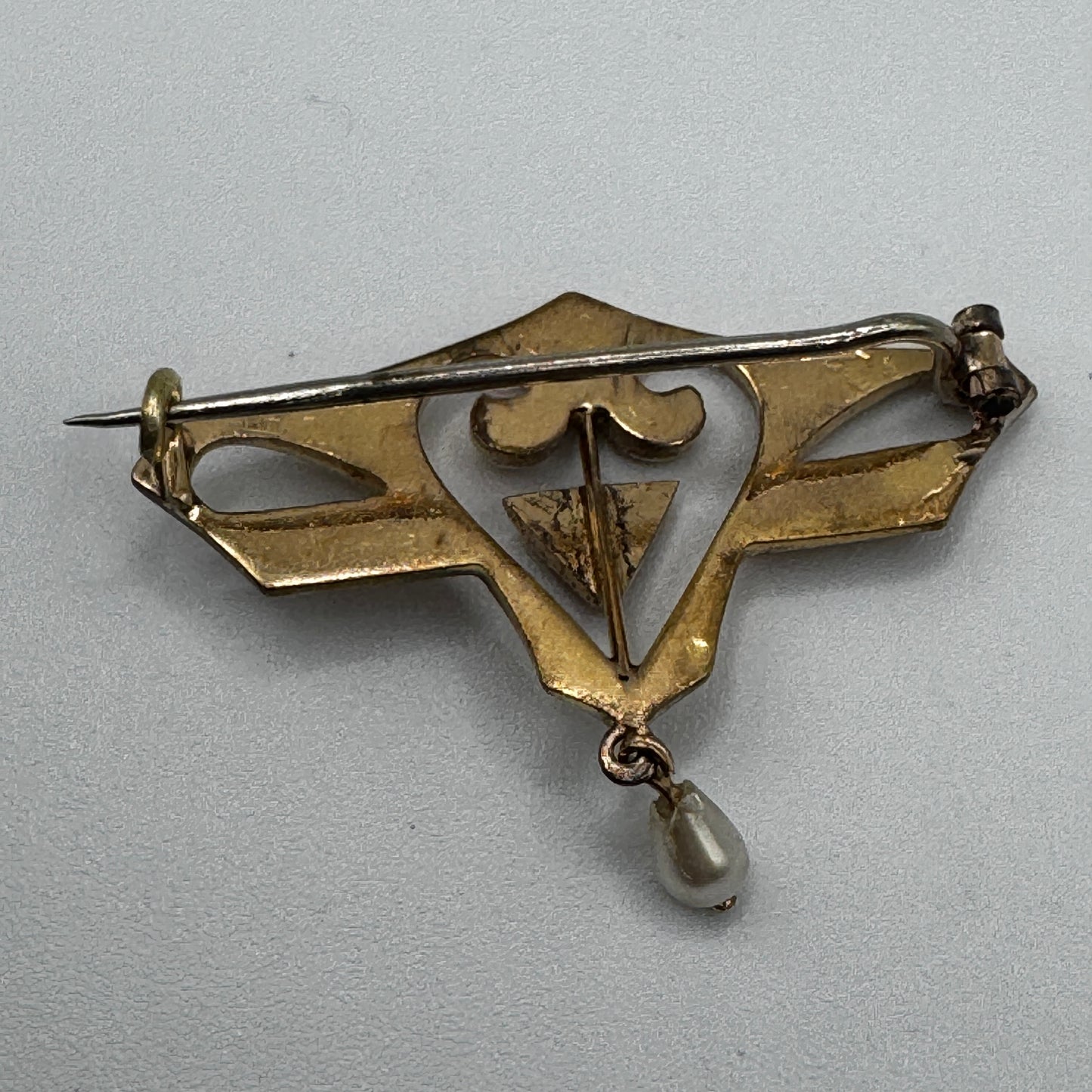 Broche ancienne Art Deco - plaqué or