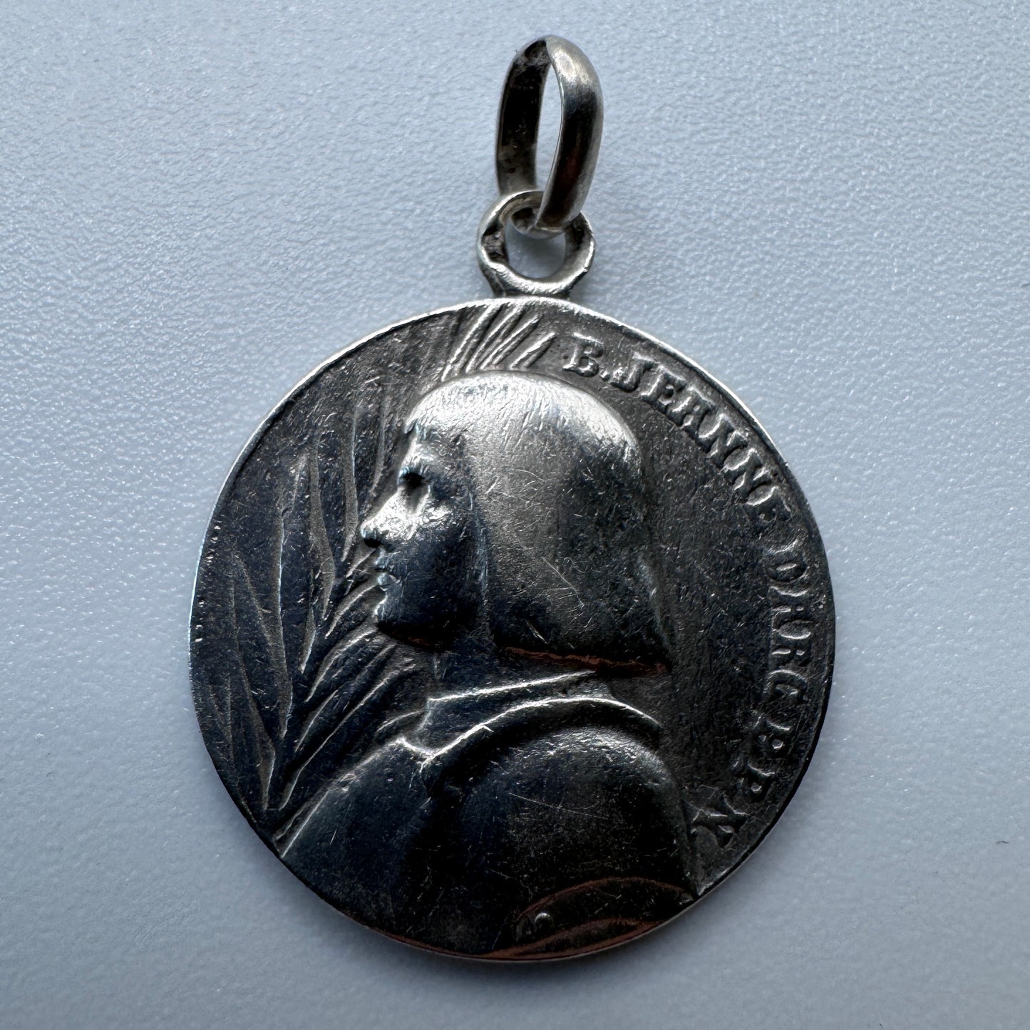 Médaille religieuse ancienne « Jeanne D’Arc » - argent