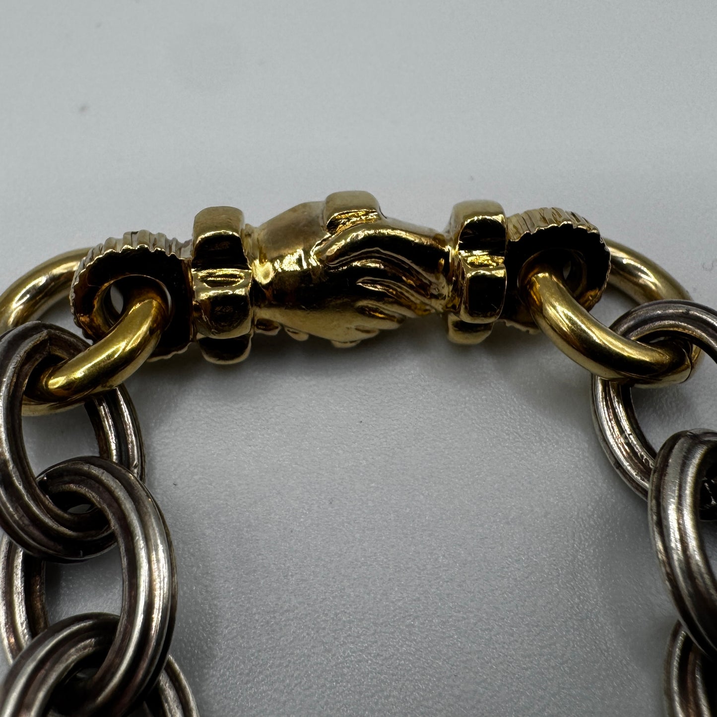 Superbe grosse chaîne maçonnique - argent massif et vermeil