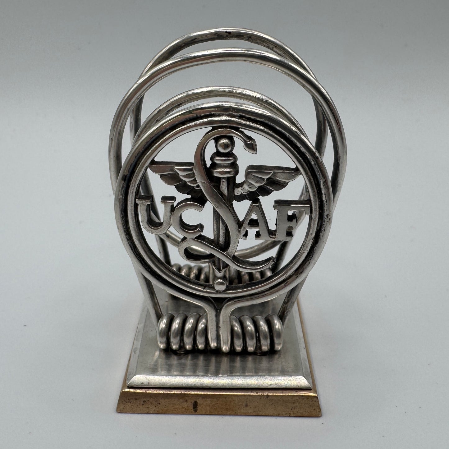 Pince à courrier ancienne en argent - UCAF caducée de Médecine