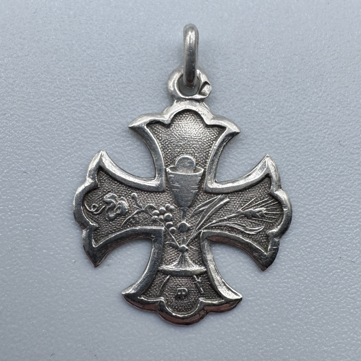 Médaille religieuse ancienne -  « calice » - argent