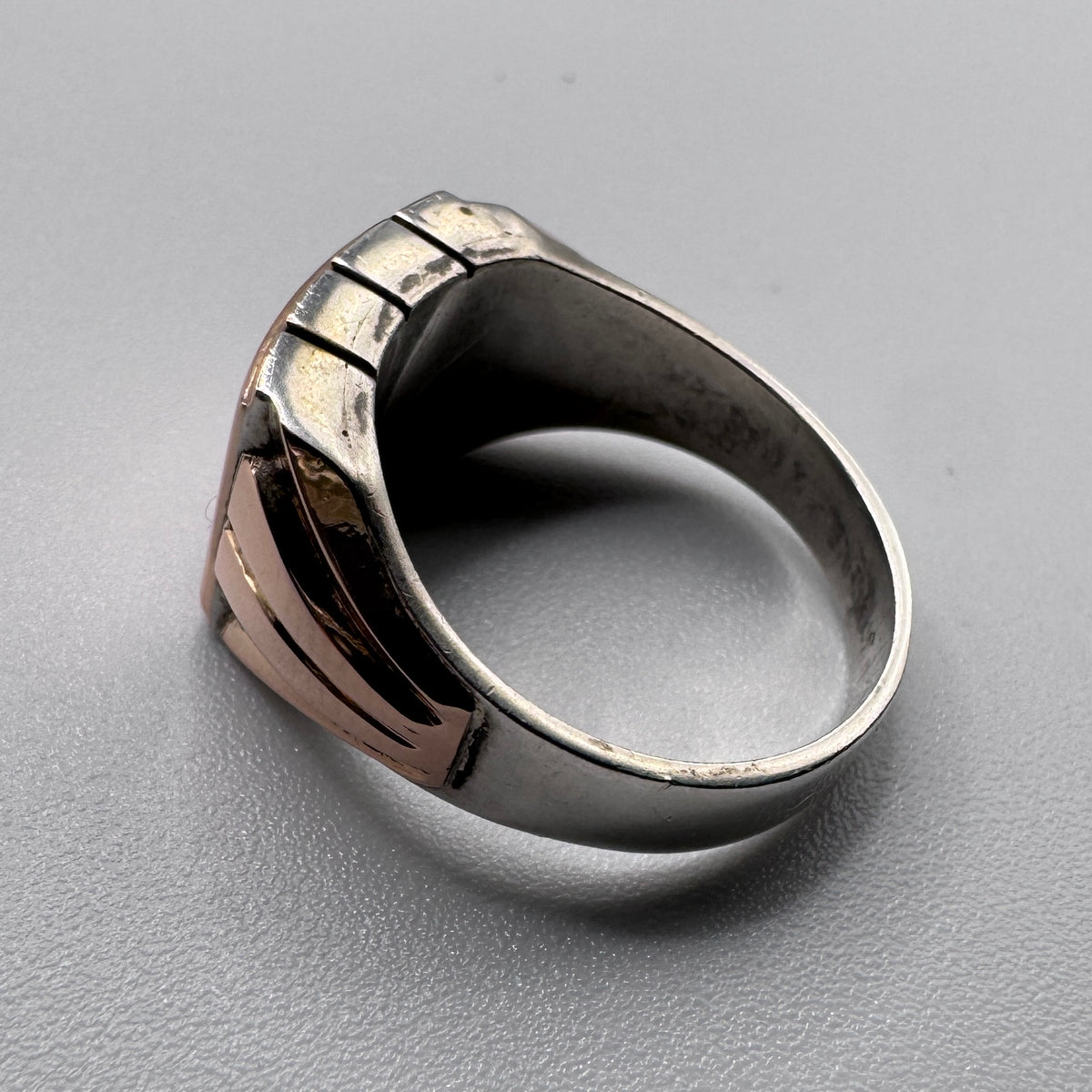 Superbe chevalière ancienne - argent et or