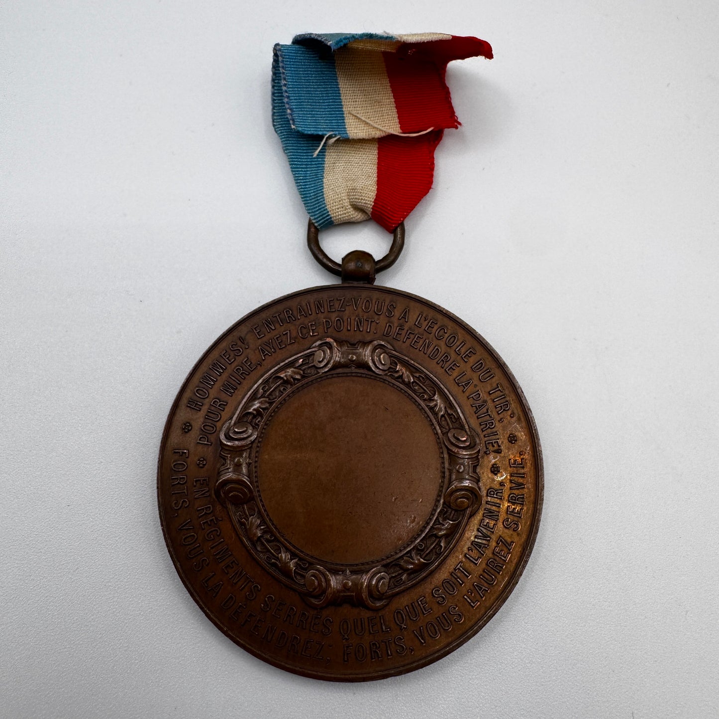 Médaille ancienne en cuivre « concours de tir - Pour la Patrie »